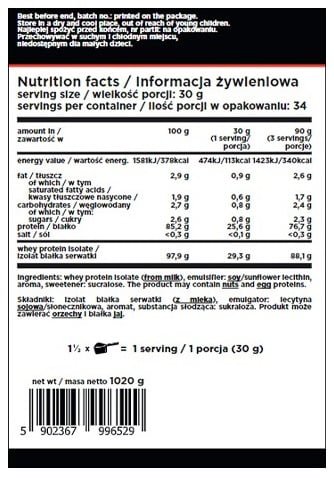 REDSUPPORT IsoWhey - 2040g, the price is included in the promotion