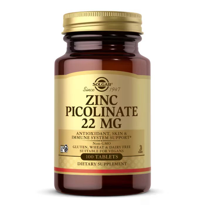 SOLGAR Zinc Picolinate 22 mg - 100 tablets