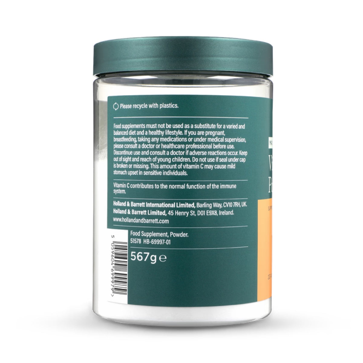 Holland & Barrett Max Strength Vitamin C Powder 2000 mg – 567 g