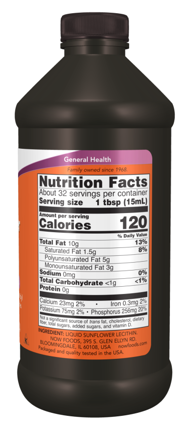 Sunflower liquid lecithin composition