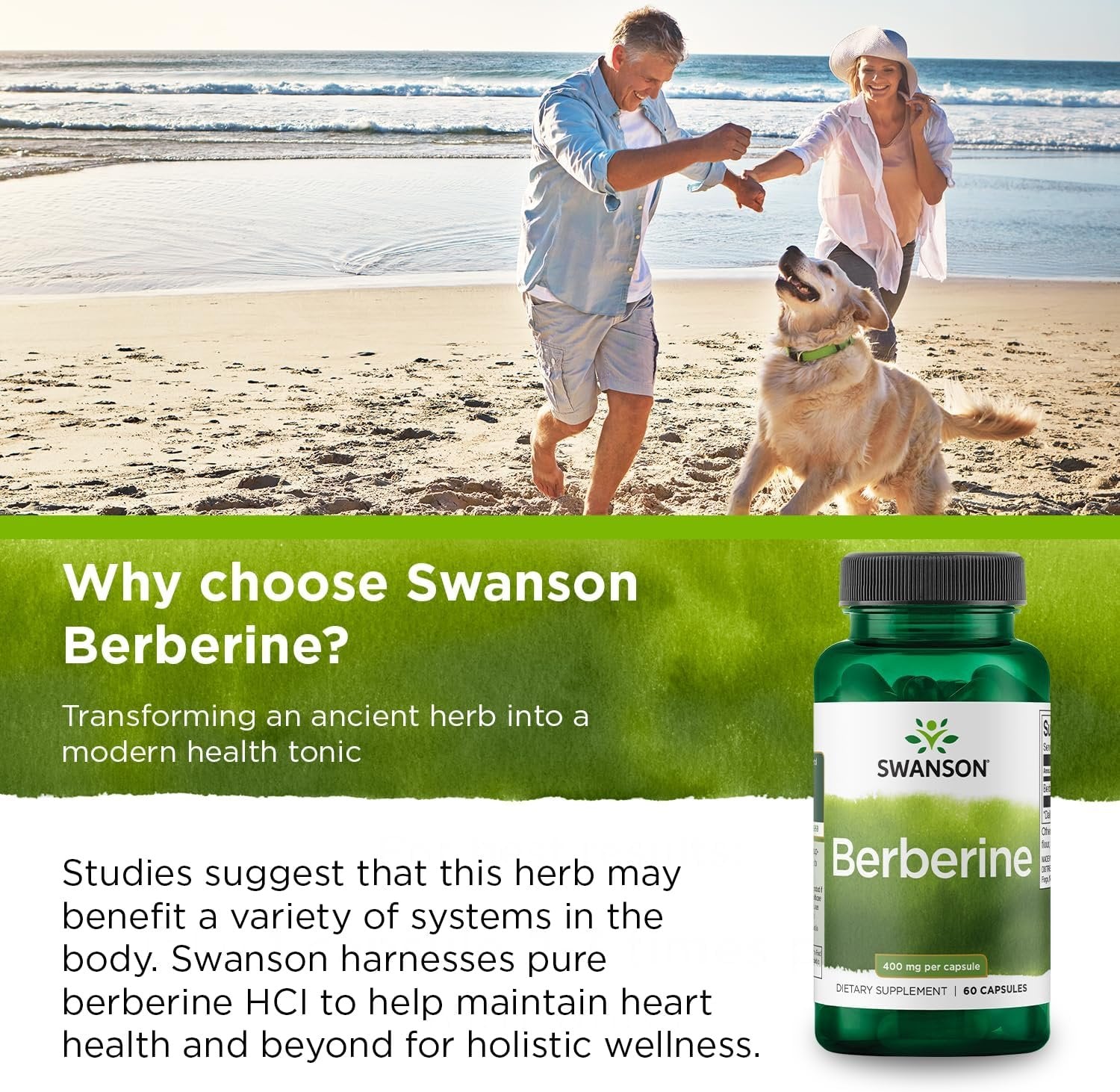 Swanson Berberine, 400mg - 60 caps banner