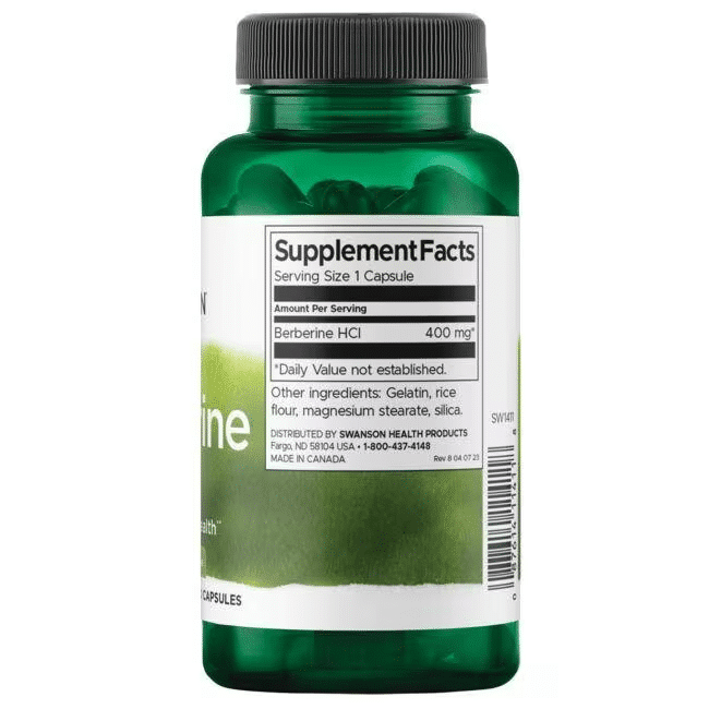 Swanson Berberine, 400mg - 60 caps composition
