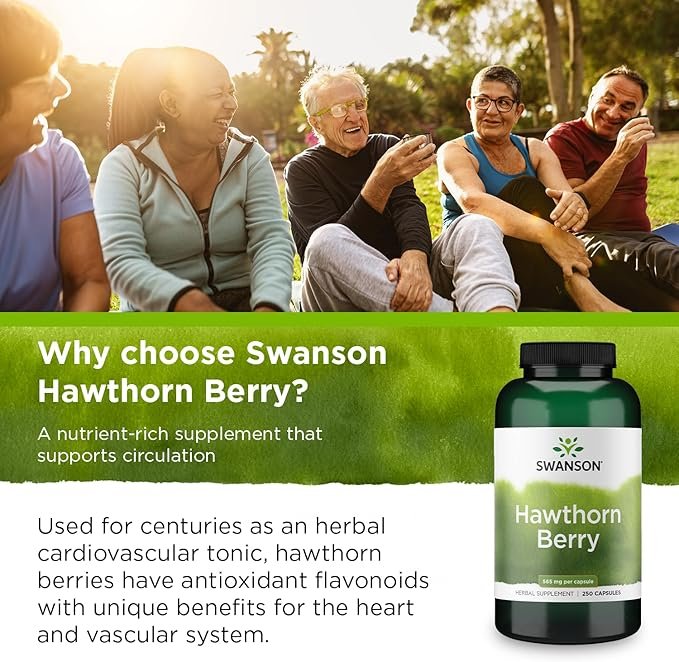 Swanson Hawthorn Berry 565mg 250 caps purpose