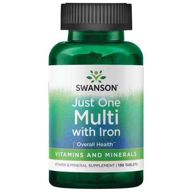Swanson Just One Multi with Iron, 130 Tablets price promotion