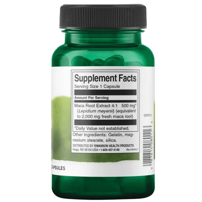 Swanson MACA Sexual Health 500 mg 60 caps composition price