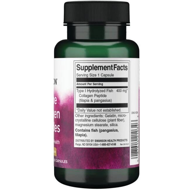 Swanson Marine Collagen Type 1 400mg 60 caps composition