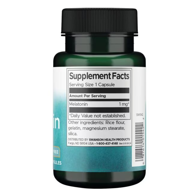 Swanson Melatonin 1 mg 120caps composition