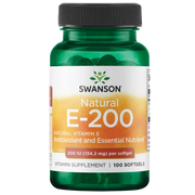 Swanson Natural Vitamin E 200IU 100 softgels cenu akcija lēta (1)
