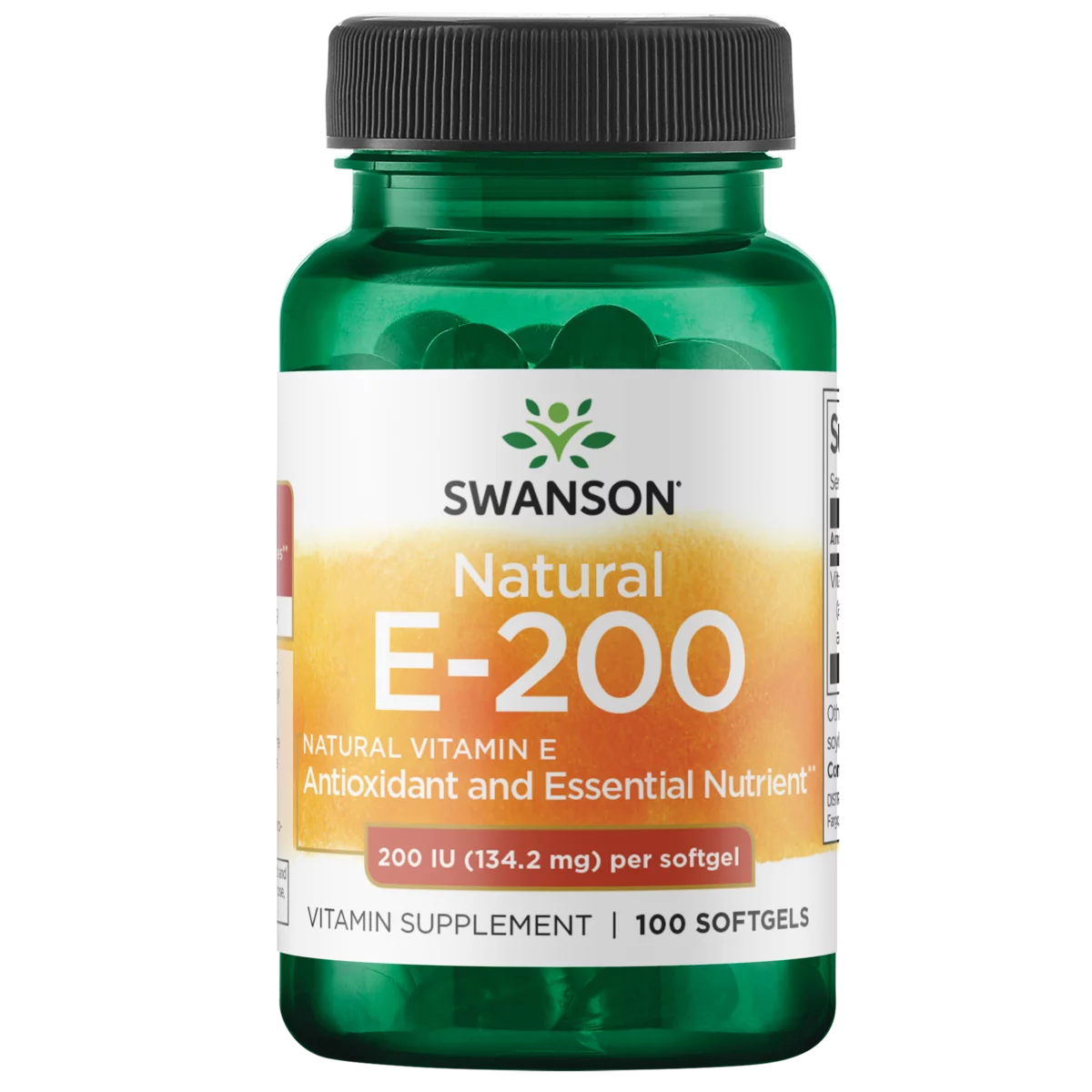 Swanson Natural Vitamin E 200IU 100 softgels cenu akcija lēta (1)