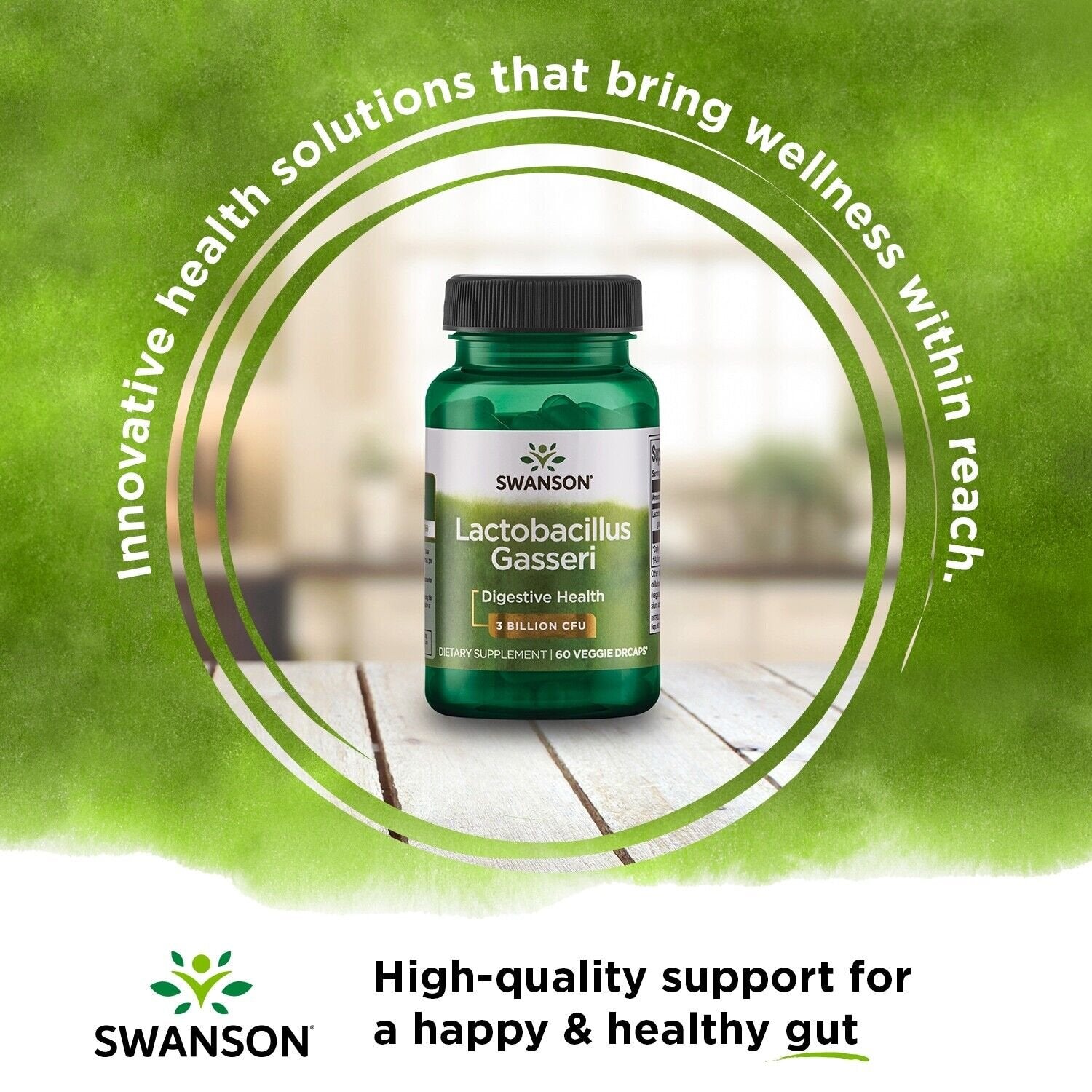 Swanson Probiotics Lactobacillus Gasseri 3 Billion CFU 60 Capsules banner