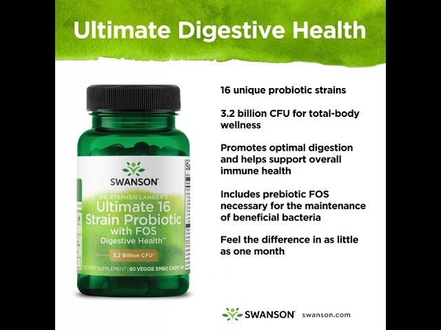 Swanson Ultimate 16 Strain Probiotic 60 caps. the facts