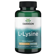Swanson L-Lysine Stress Support 500 mg Free Form – 100 Capsules