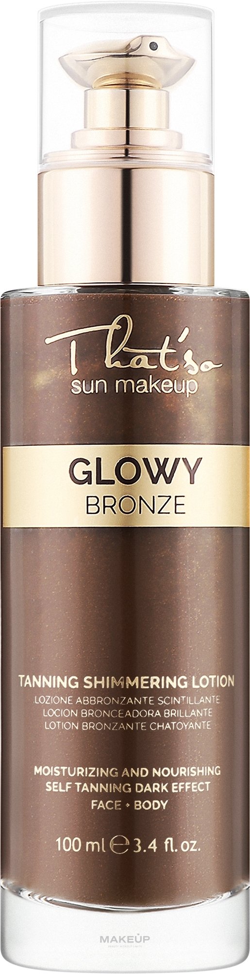 That's sun makeup GLOWY BRONZE self-tanning emulsion that gives a glow DHA 5.5 price