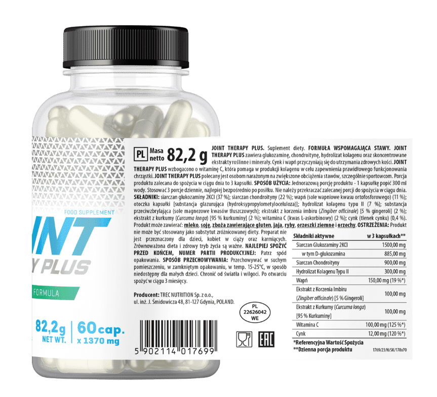 Trec Joint Therapy Plus 60 kapsulu sastāvs