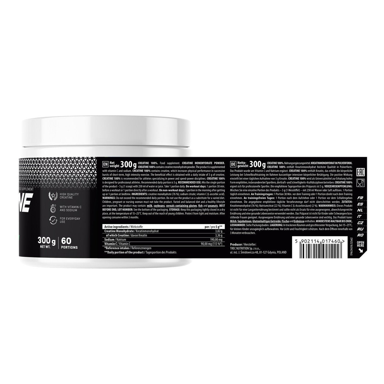 TREC Nutrition Creatine 100% 300g composition