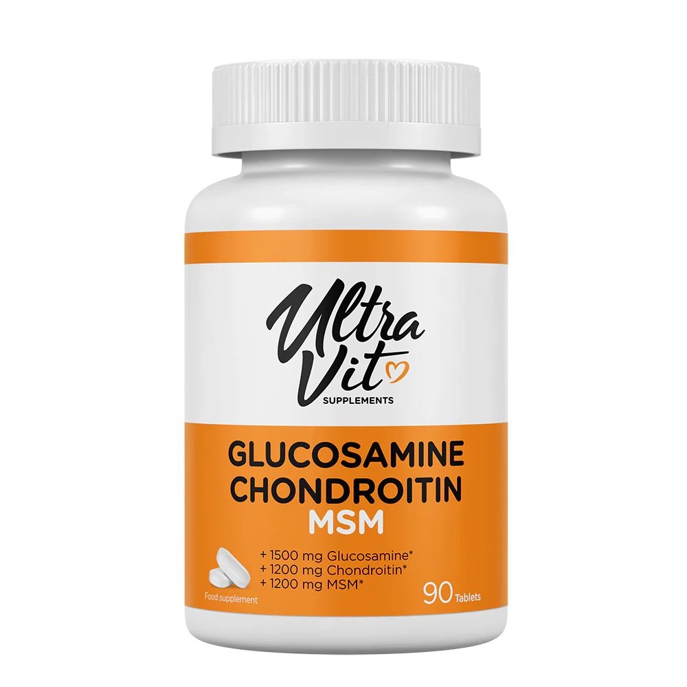 UltraVit Glucosamine Chondroitin MSM 90 tablets kaina
