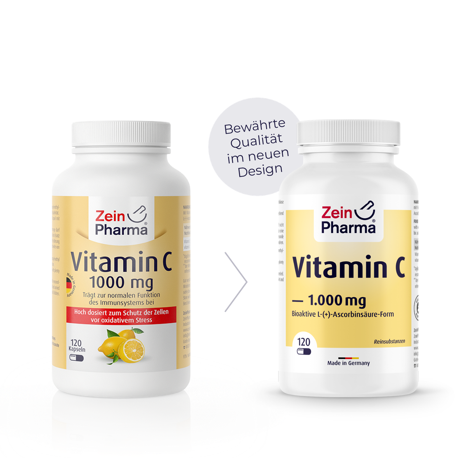 Zein Pharma Vitamīns C 1000 mg 120 vāciņi jauns dizains
